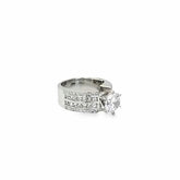 18K White Gold Composite Round Diamond Frame Multi-Row Ring (2.20 ct)